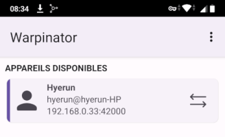 Warpinator sur Android